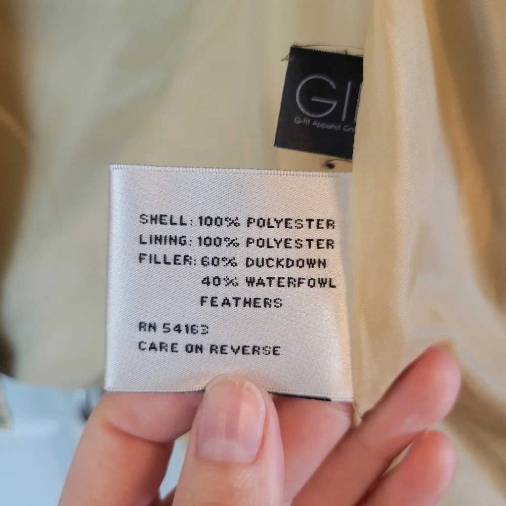 Kenneth Cole New York Yellow Down Puffer Jacket Coat